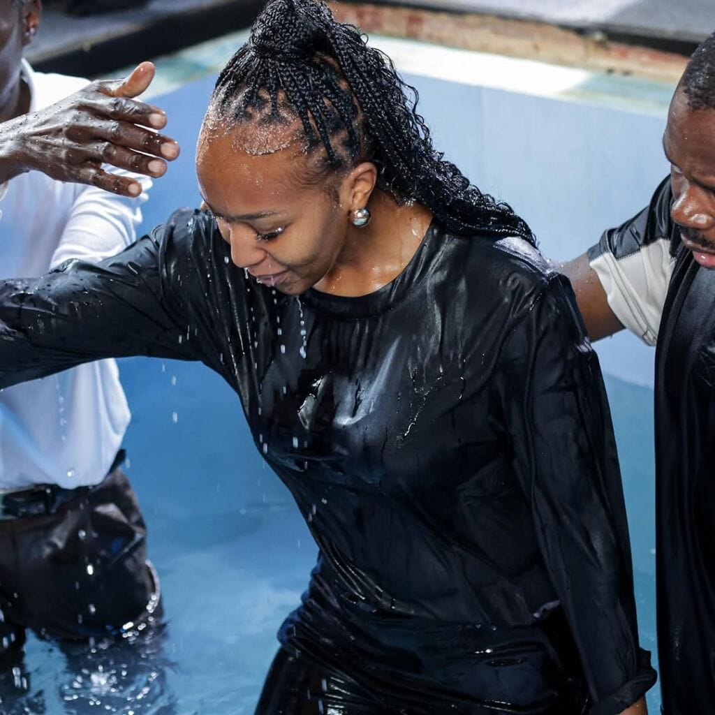 DJ Alisha as she was baptized earlier today.