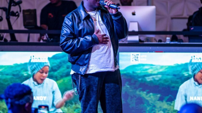 Joshua Baraka at the Trace Awards Tour Uganda.