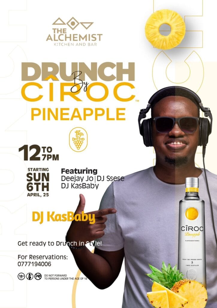 DJ KasBaby will be entertaining revellers at The Alchemist Drunch by Ciroc.