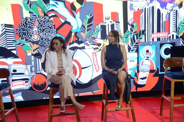 (L-R) Judie Nandekya the Smirnoff Brand Manager and Natasha Karungi the team lead of the Smirnoff Art Project